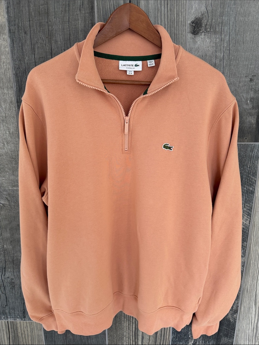 Lacoste High Neck Zip Up Sweatshirt